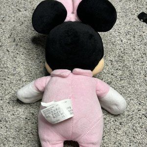 Disney Parks Babies Minnie Mouse Pink Plush Stuffed Toy Walt Disney World.